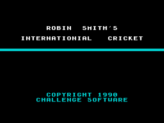 Robin Smith's International Cricket title screen for ZX Spectrum